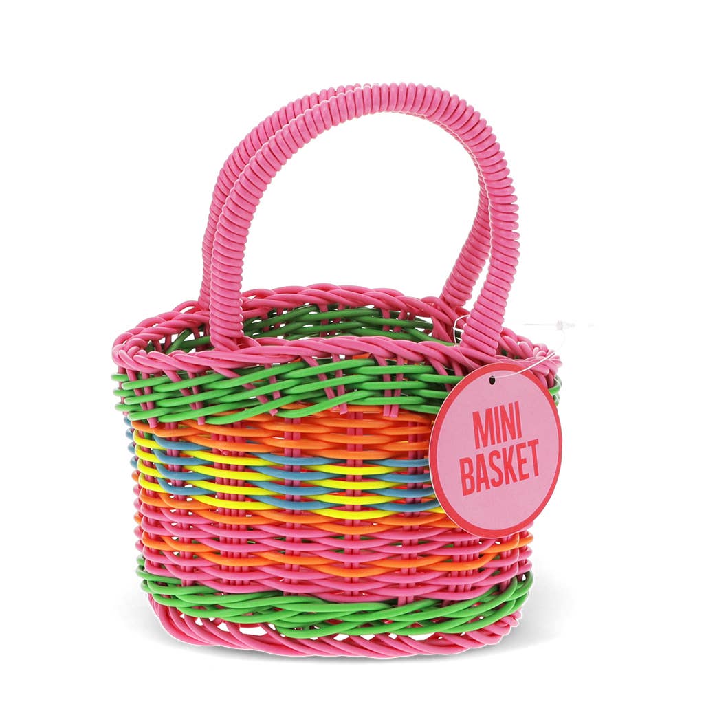 Woven plastic basket - Mini Easter