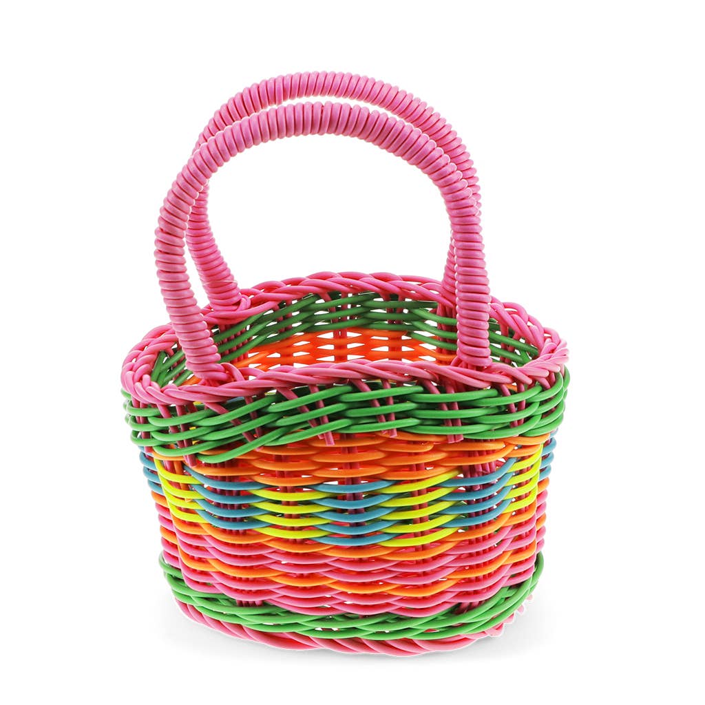 Woven plastic basket - Mini Easter