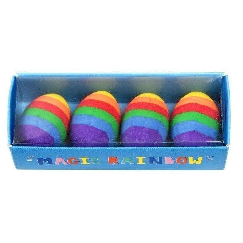 Rainbow Egg Erasers (Set of 4)