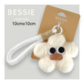 FLUFFY FLOWER SHAPE BAG CHARM
