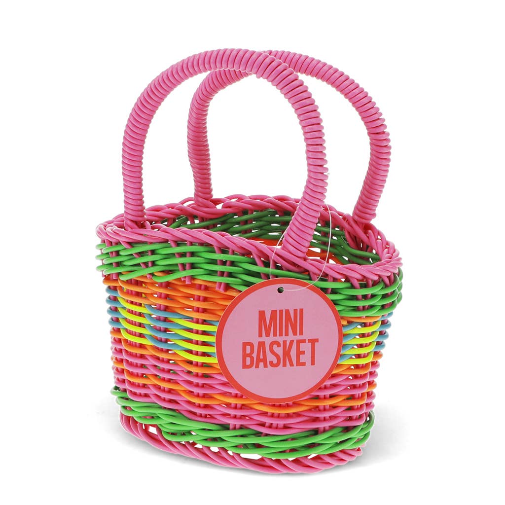 Woven plastic basket - Mini Easter